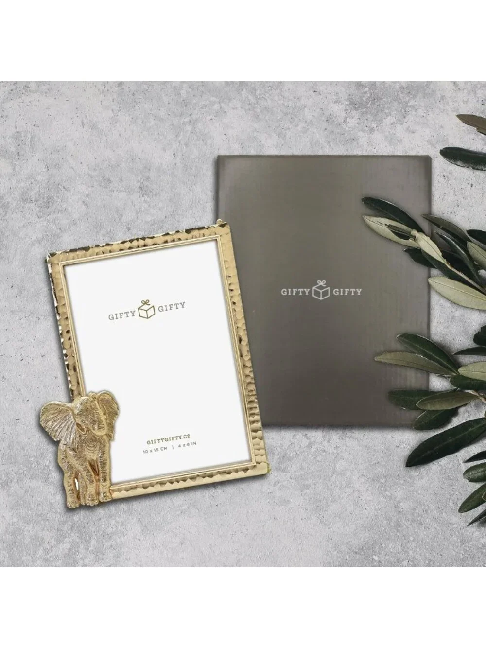 Elegant Gold Elephant Picture Frame 4x6 for Tabletop Decor - Ideal for Home
